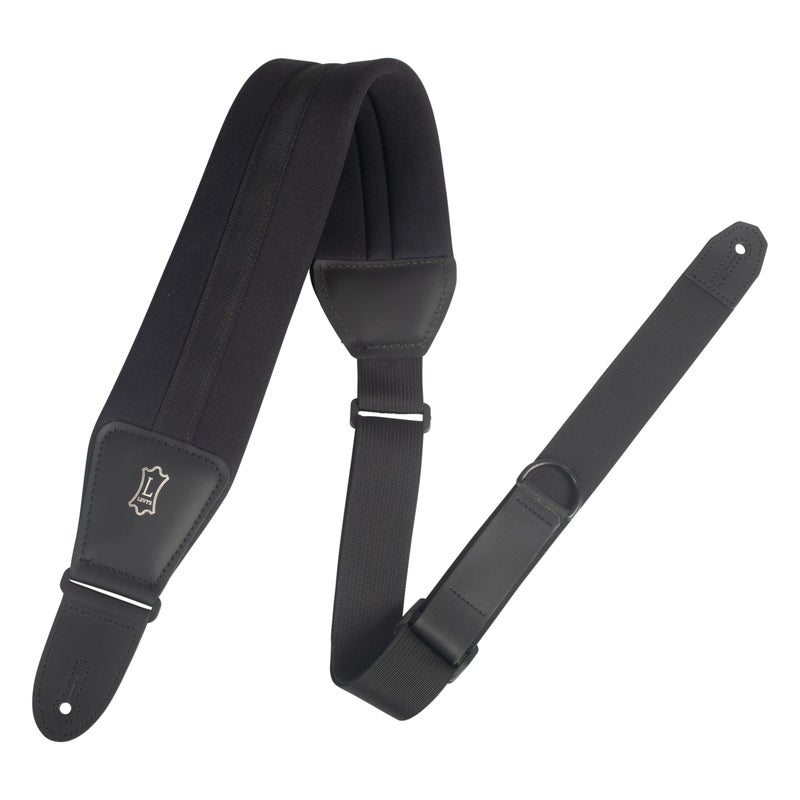 Levy's Leathers Right Heightâ„¢ 3.25" Neoprene Guitar Strap with RipChord Quick Adjustment Technology; Black (MRHGP-BLK) - Image 1